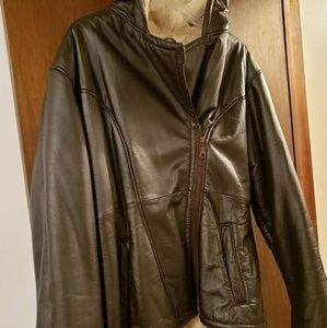 Authentic Brown Leather coat